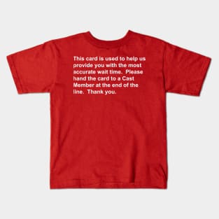 Wait Card Kids T-Shirt